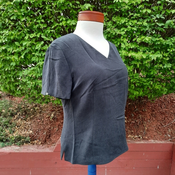 Vintage 80's Talbots 100% Silk Blouse Business Casual Minimalist Deadstock NEW - Picture 4 of 10